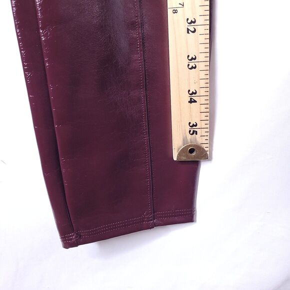 Spanx Faux Leather Leggings Medium Ruby Patent Shiny 20301R - Picture 12 of 16